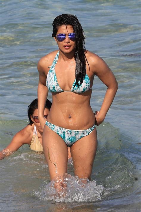 Priyanka Chopra Shows Off Her Bikini Body Beach In Miami Fl