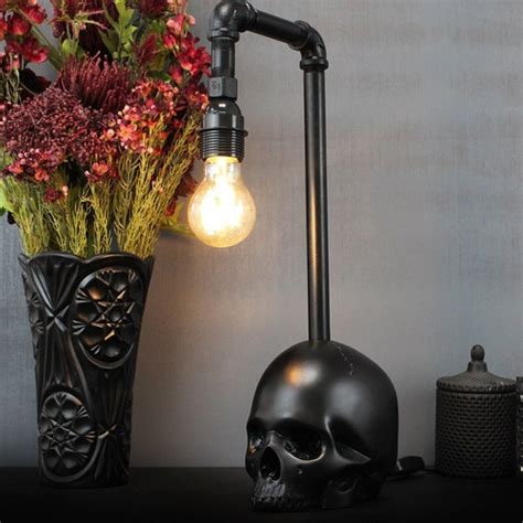 Ram Skull Table Lamp Gothic Home Decor Skull Decor Etsy