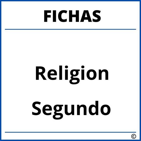 Fichas De Religion Cuarto Grado