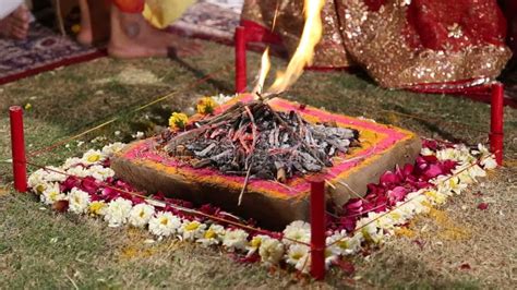 Traditional Hindu Wedding Ceremony Capturing Sacred Fire Rituals In