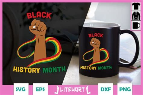 Black History Month Memorial Ribbon SVG Graphic by Litewort · Creative ...