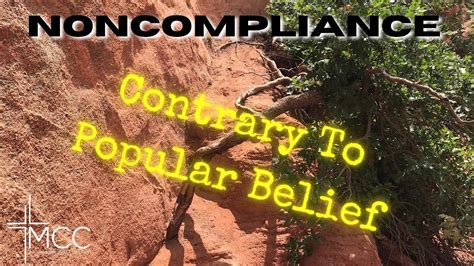 Noncompliance Contrary To Popular Belief Bill Wright Mcc 1st