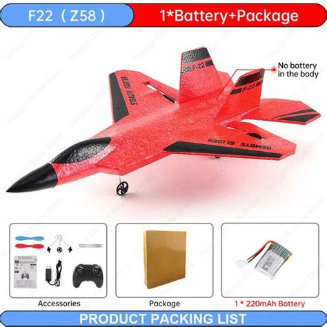 F22 1B FB Rouge Avion RC SU35 2 4G avec lumières LED F22 modèle