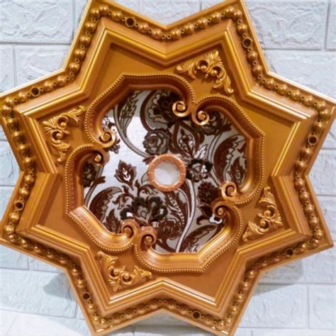 New Ornamen Lampu Ceiling Hiasan Plafon Pvc X Cm Bintang Gold