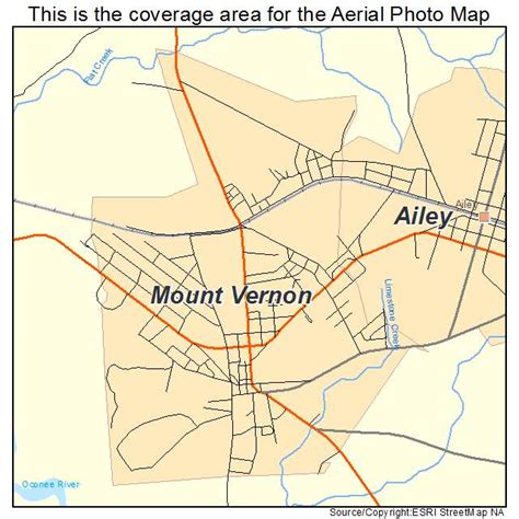 Aerial Photography Map of Mount Vernon, GA Georgia