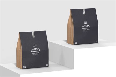 Kraft Paper Bag Mockup For Bread Standup Graphic By RAM Studio