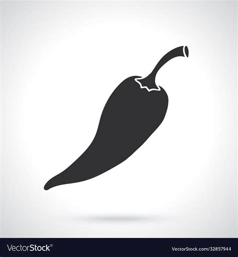 Silhouette red spicy hot chili pepper Royalty Free Vector