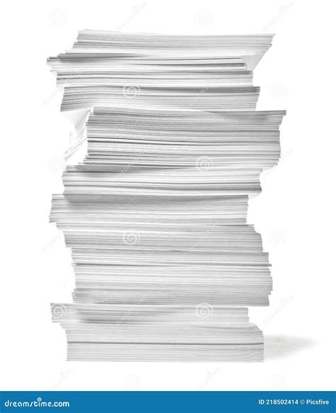 Paper Stack Pile Office Paperwork Busniess Education Stock Photo