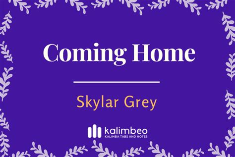 Coming Home - Skylar Grey – Number Kalimba Tabs