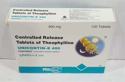 Unicontin E Tablet Controlled Release Tablet Of Theophylline