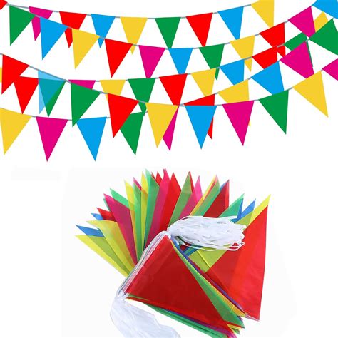 Amazon Colorful Pennant Banner Flags Qifuyeah Pcs Multicolor