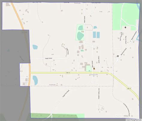 Map of Smithville town, Oklahoma - Thong Thai Real