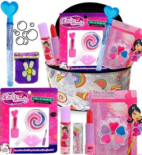 Kit Estojo Maleta Maquiagem Infantil Completa Batom Brilho Frete Gr Tis