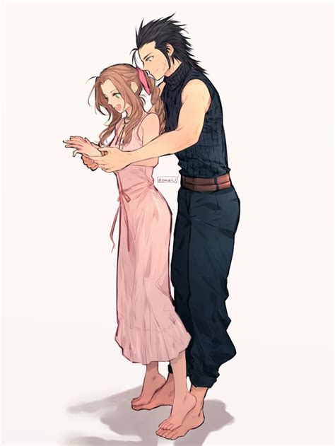 Aerith Gainsborough And Zack Fair Final Fantasy And More Drawn By