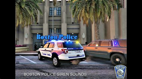 Lspdfr Gta5 Boston Police Department Siren Sounds Youtube