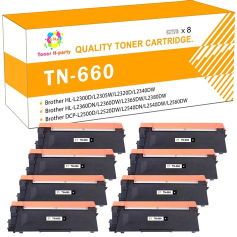 Toner H Party 8 Pack Compatible Toner Cartridge For Brother Tn630 Tn 630 Tn660 Tn 660 For Dcp