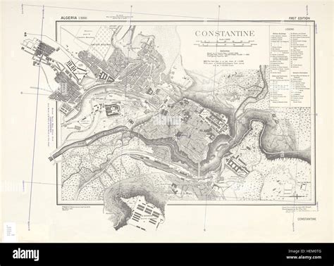 Map of Constantine Algeria 1940s Stock Photo - Alamy