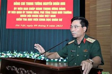 Trung tướng Nguyễn Doãn Anh kiểm tra Học viện Khoa học Quân sự Báo