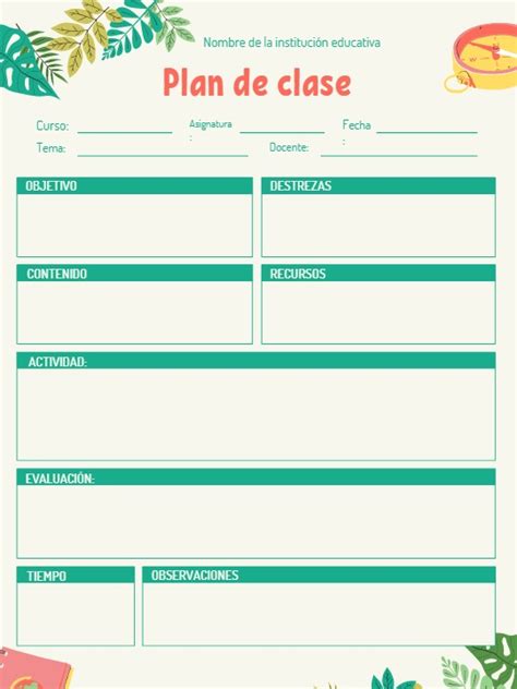 Plan De Clase De Educaci N F Sica Ejemplos Plantillas Word Excel Canva