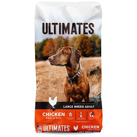 Ultimates Large Brand Adult Chicken & Rice Dry Dog Food, 28-lb ...