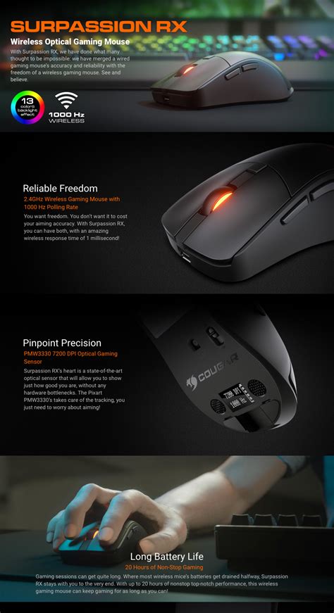 Buy Cougar Surpassion Rx Wireless Gaming Mouse Pink Cgr Surpassion Rx