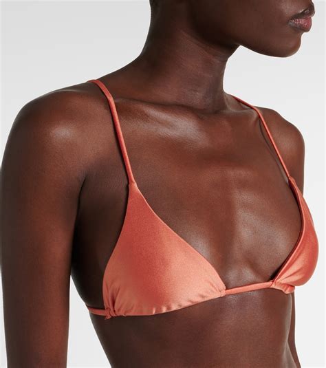 Via Triangle Bikini Top In Red Jade Swim Mytheresa