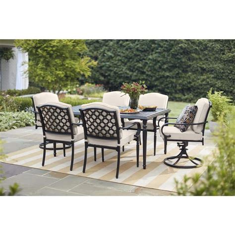 Reviews For Hampton Bay Laurel Oaks Piece Black Steel Outdoor Patio