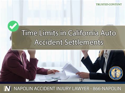 Time Limits In California Auto Accident Settlements