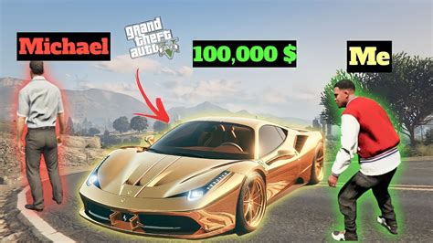 Franklin Stealing Michael S Golden Ferrari Car In GTA 5 GAMER 2 2