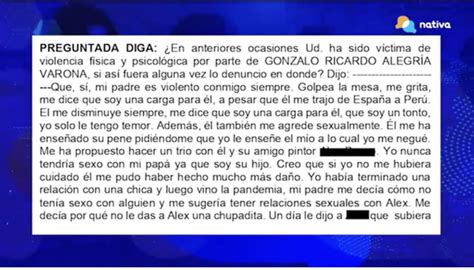 Gonzalo Alegría Fue Denunciado Por Violencia Psicológica Y Sexual