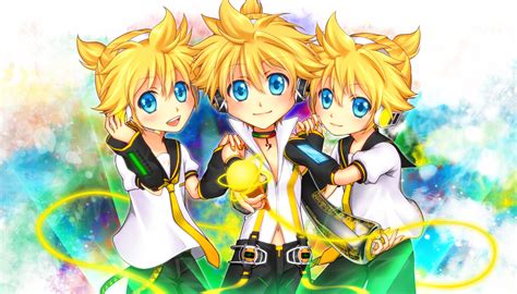 All Male Aqua Eyes Blonde Hair Kagamine Len Len Append Male Vocaloid