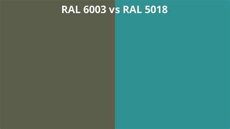 Ral 6003 Vs 5018 Ral Colour Chart Uk