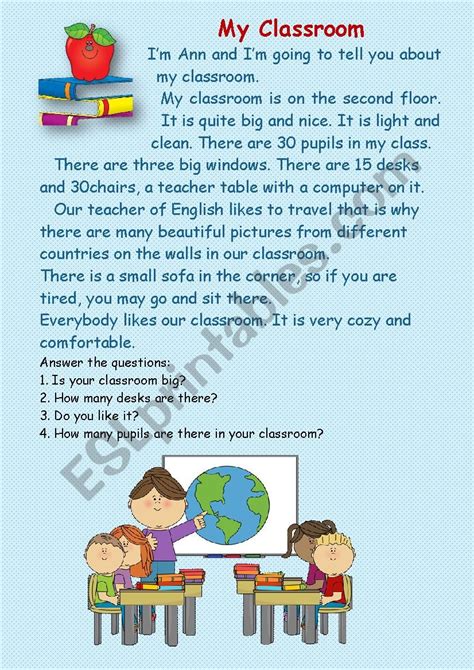 My Classroom Esl Worksheet By Irene Mishchenko