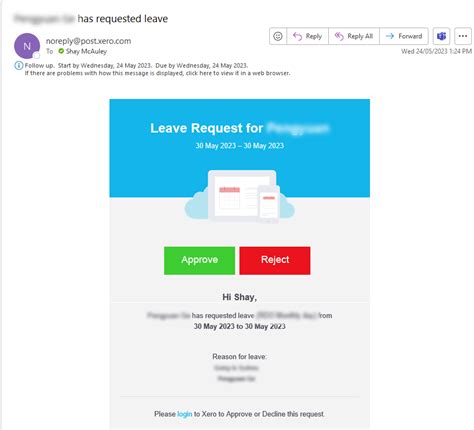 Au Payroll Approve Leave Request From Email Share And Support