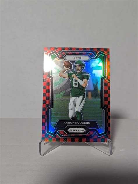 Prizm Football Black Red Checker Aaron Rodgers Ssp Ebay