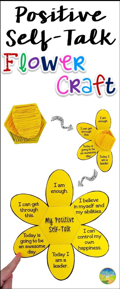 Positive Self Talk Flower Craft Sel Lesson And Activity Self Esteem