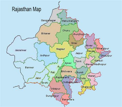 Rajasthan City Political Map