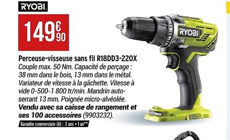 Promo Perceuse Visseuse Sans Fil Ryobi Chez Bricorama Icatalogue Fr