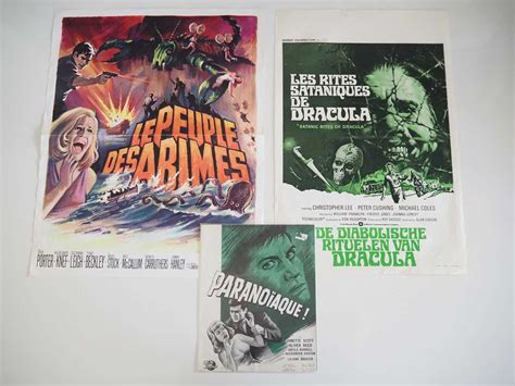 Lot 263 - Two French petite horror film posters for LE