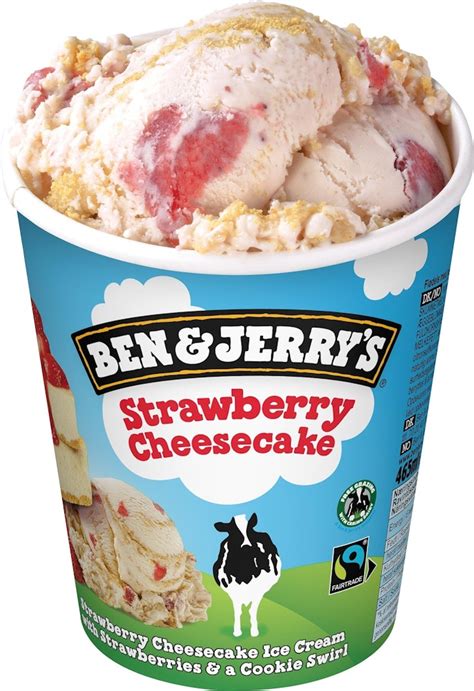 Glass Strawberry Cheesecake Fairtrade 465ml Ben And Jerrys Mathem