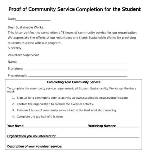 Free 29 Sample Community Service Letter Templates In Pdf Ms Word