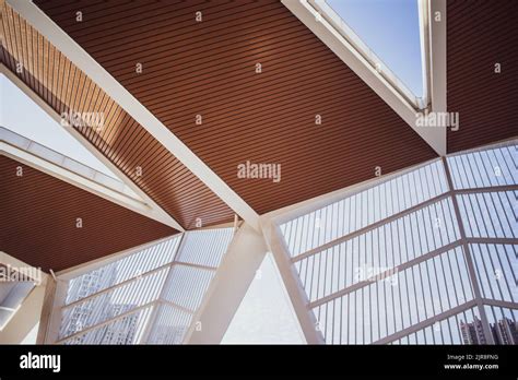 Modern Architecture Roof Structure Construction Site Stock Photo Alamy