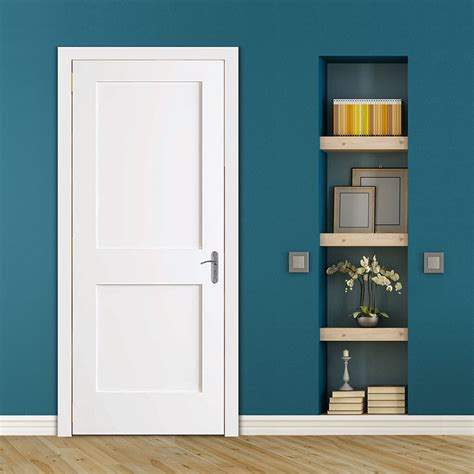 Shaker 2 Panel Solid Core White Interior Door Slab In And Out Home Products