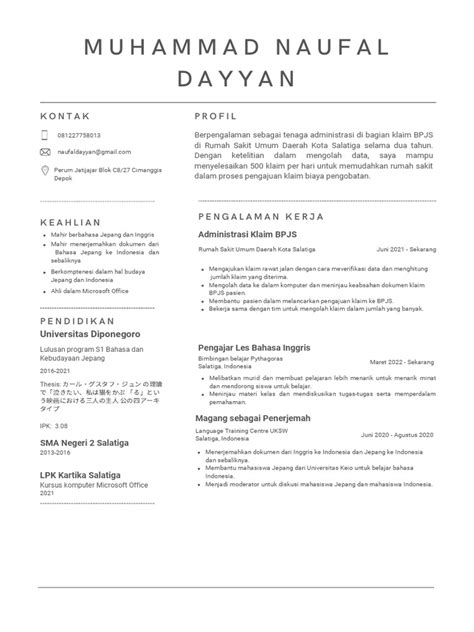 Contoh Resume Bahasa Indonesia Pdf