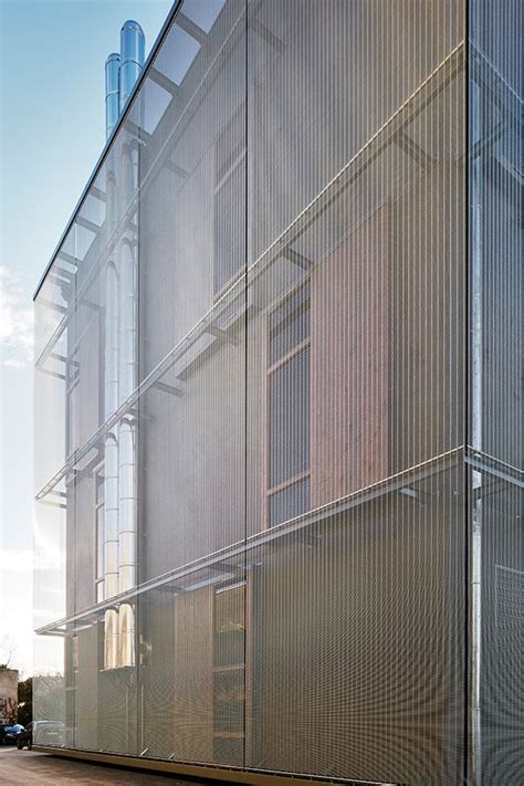 The Fa Ade Of The New Computer Center In Lyon Is Clad With Stainless