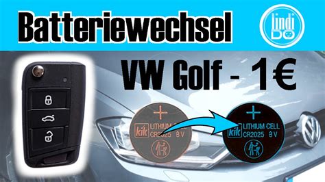 Vw Schl Ssel Batterie Wechseln Schnell Und Einfach Golf Sportsvan