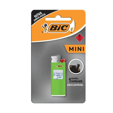 Isqueiro Bic Mini Cores Sortidas Pequeno Leve E Seguro Chama