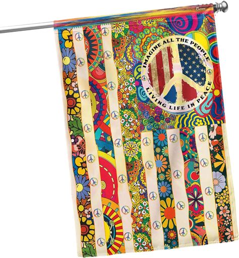 Amazon Peace Hippie Flag 4th Of July Decorations For Home