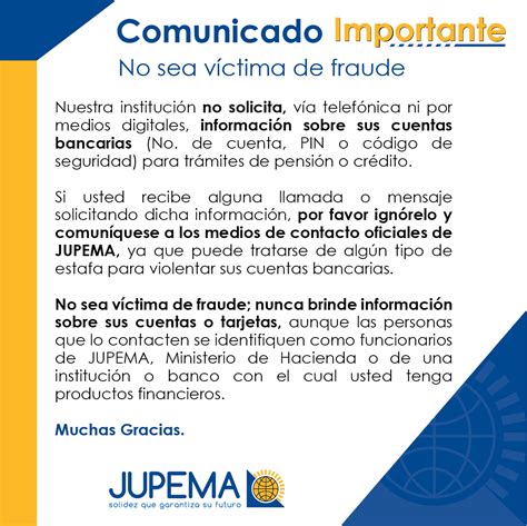 Evite Ser V Ctima De Fraudes Junta De Pensiones Y Jubilaciones Del