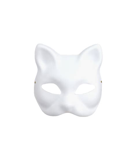 Cat Face Paintable Paper Mask LookSharpStore